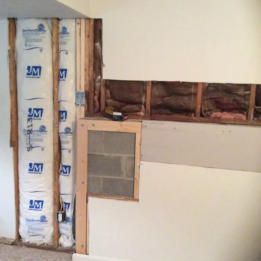 Wall insulation replacement during Contents Cleaning & Restoration in Mayfield Heights